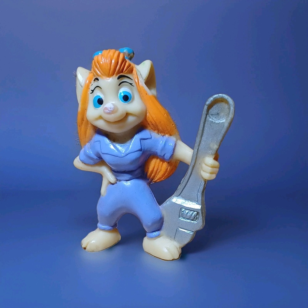 Vintage Disney Rescue Rangers‎ Gadget with Wrench Chip-n-Dale PVC Figure Mini